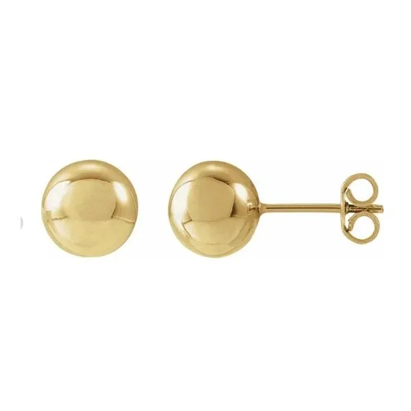14Kt Yellow Gold Ball Stud Earrings Erickson Jewelers Iron Mountain, MI