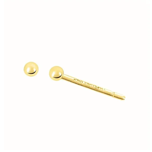 14K Yellow Gold 3mm Ball Earrings Erickson Jewelers Iron Mountain, MI