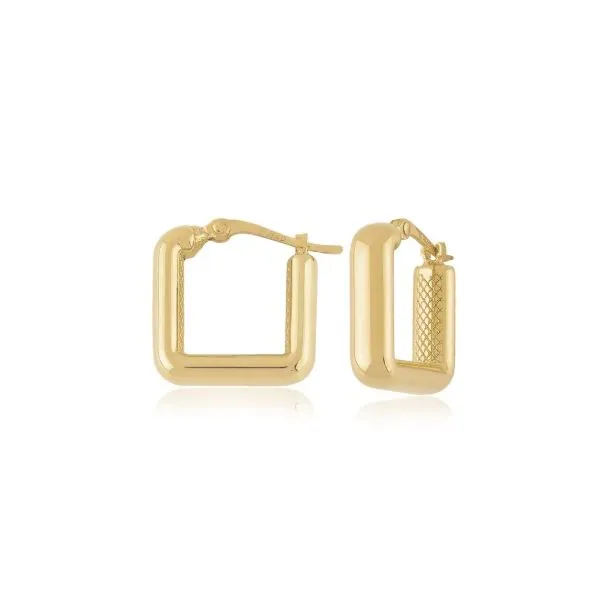 14Kt Yellow Gold Hoop Earrings Erickson Jewelers Iron Mountain, MI