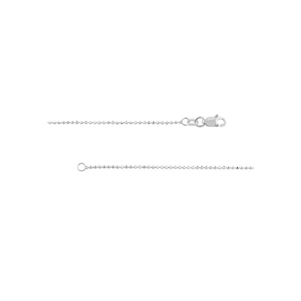 14Kt White Gold Diamond Cut Bead Chain Erickson Jewelers Iron Mountain, MI