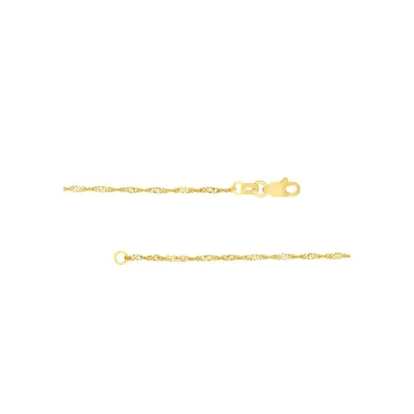 14K Yellow Gold Singapore Chain Erickson Jewelers Iron Mountain, MI