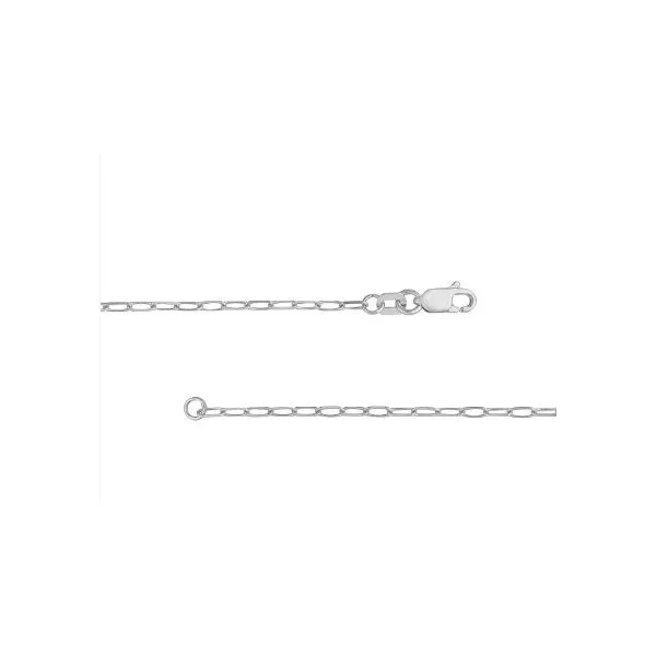 14K White Gold Paperclip Chain Erickson Jewelers Iron Mountain, MI