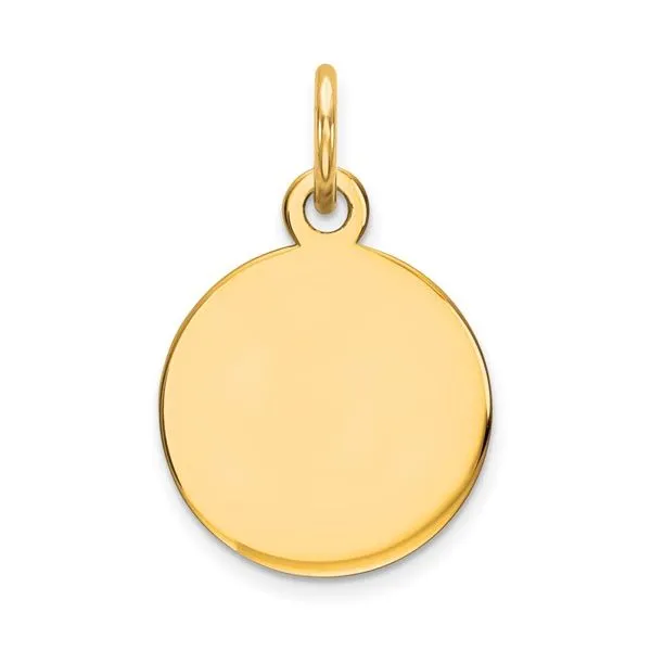 GOLD DISK CHARM Erickson Jewelers Iron Mountain, MI