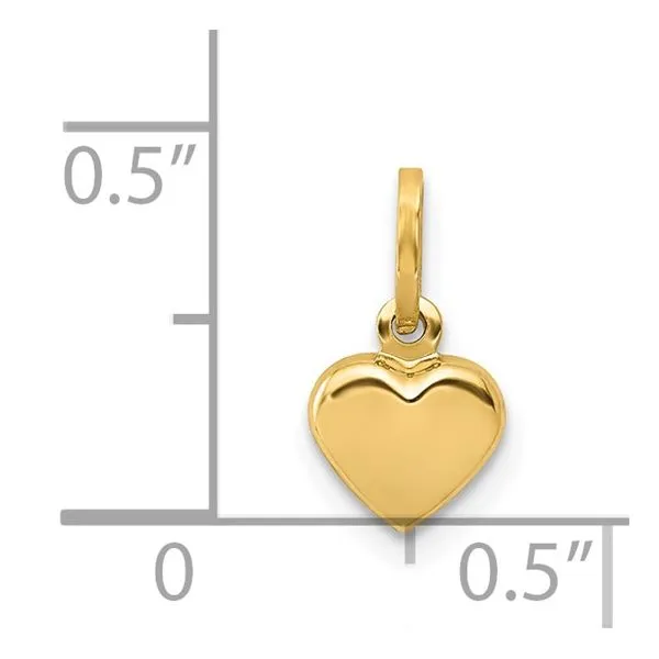 14Kt Yellow Gold Petite Heart Charm Erickson Jewelers Iron Mountain, MI