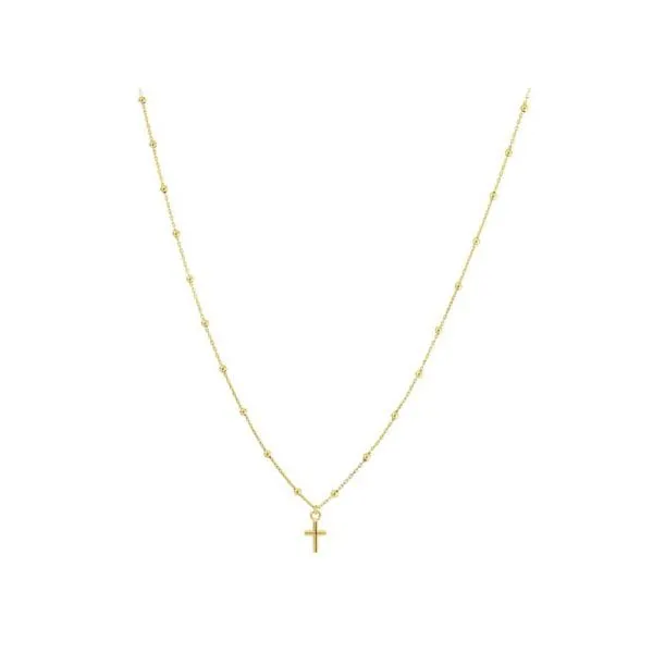 14Kt Yellow Gold Cross Necklace Erickson Jewelers Iron Mountain, MI