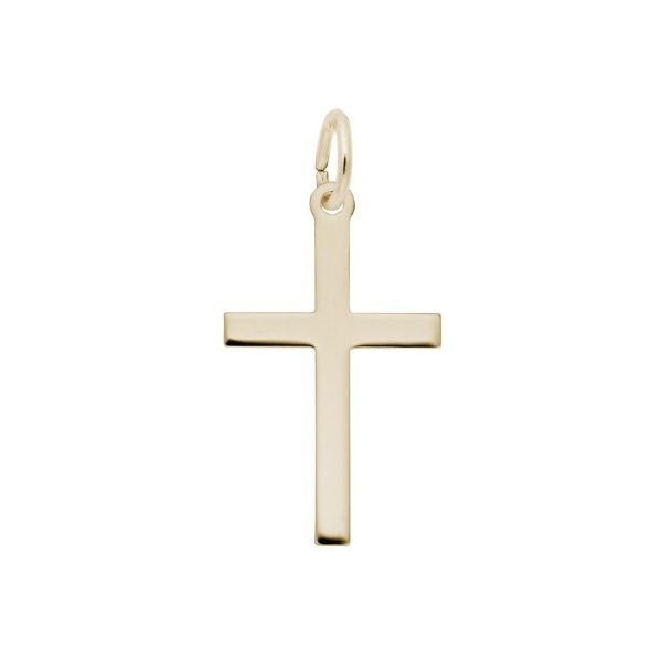 Medium Plain Cross in 10K Yellow Gold Erickson Jewelers Iron Mountain, MI
