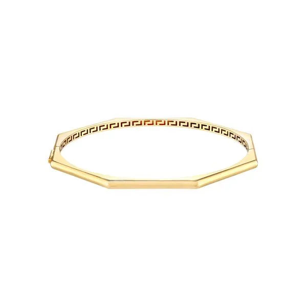 14K Yellow Gold Geometric Octagon Bangle Bracelet Erickson Jewelers Iron Mountain, MI