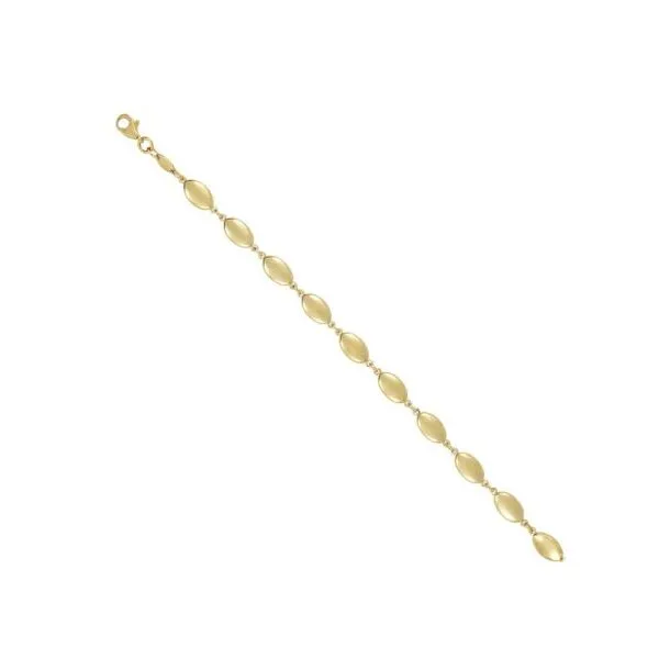 14Kt Yellow Gold Fancy Oval Link Bracelet Erickson Jewelers Iron Mountain, MI