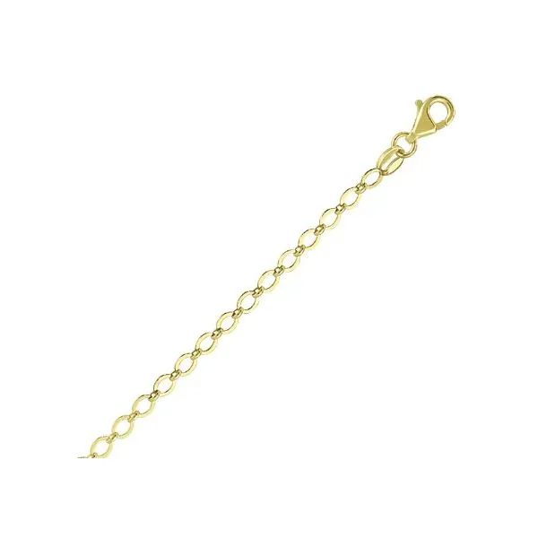 14Kt Yellow Gold Open Oval Link Cable Bracelet Erickson Jewelers Iron Mountain, MI