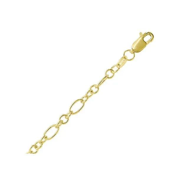14Kt Yellow Gold Oval Figaro Link Bracelet Erickson Jewelers Iron Mountain, MI