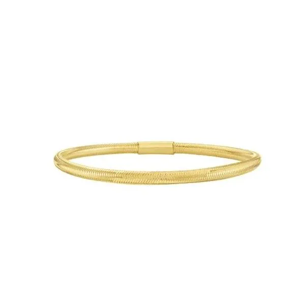 14Kt Yellow Gold Mesh Stretchable Bangle Bracelet Erickson Jewelers Iron Mountain, MI