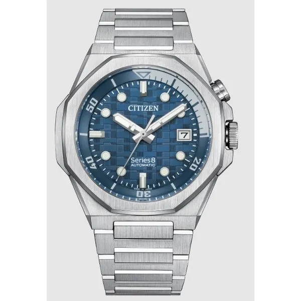Silver-Tone Stainless Steel Men's Series 8 Citizen Watch Erickson Jewelers Iron Mountain, MI