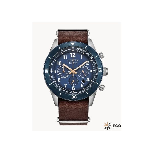 Citizen Silver-Tone Stainless Steel Chronograph Watch Erickson Jewelers Iron Mountain, MI