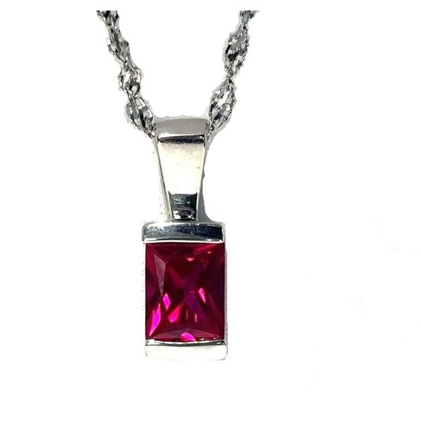 STERLING SILVER PINK TOPAZ PENDANT Erickson Jewelers Iron Mountain, MI