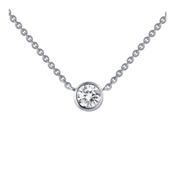 Sterling Silver Solitaire Necklace Erickson Jewelers Iron Mountain, MI