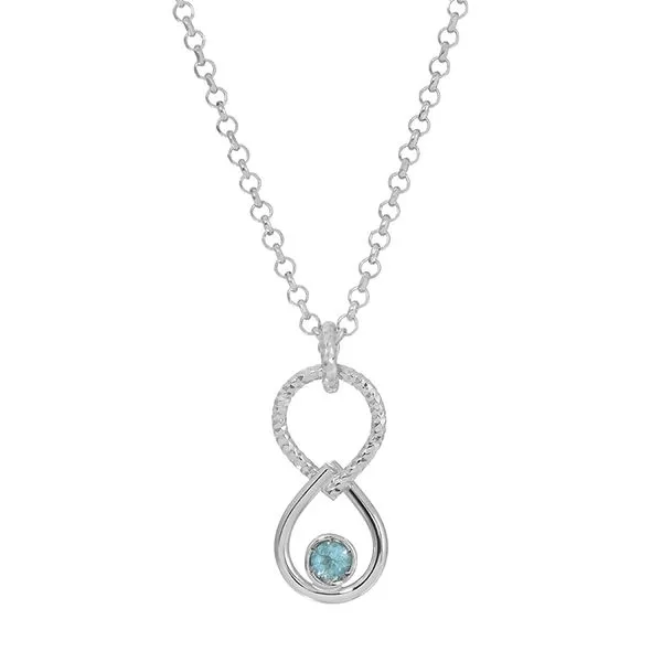 Silver Blue Topaz Coda Necklace Erickson Jewelers Iron Mountain, MI