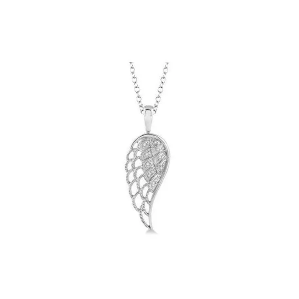 Sterling Silver Angel Wing Necklace Erickson Jewelers Iron Mountain, MI