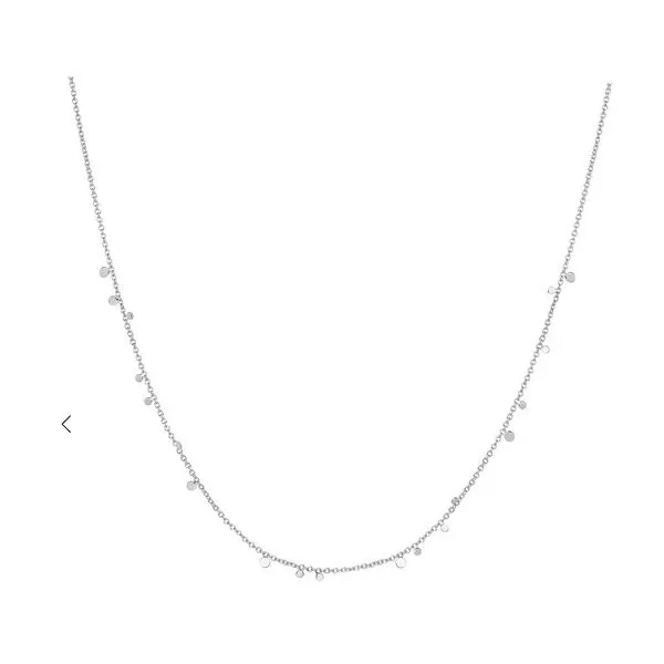 Sterling Silver Mini Disk Drop Stacking Necklace Erickson Jewelers Iron Mountain, MI