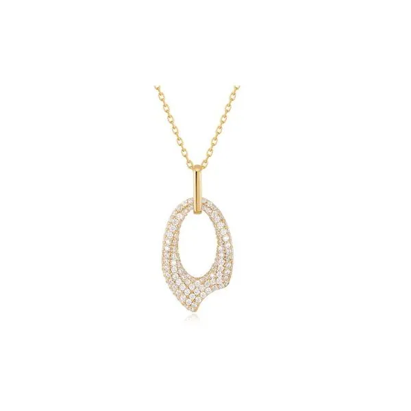 Sterling Silver Pave Arrow Pendant Necklace Erickson Jewelers Iron Mountain, MI