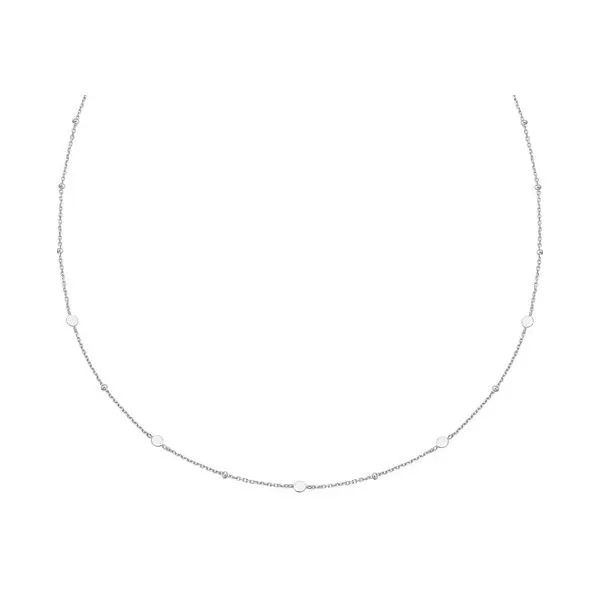 Sterling Silver Adjustable Disc Station Necklace Erickson Jewelers Iron Mountain, MI