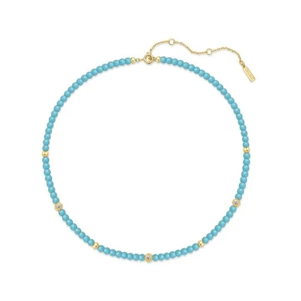 Sterling Silver Lab Created Turquoise Necklace Erickson Jewelers Iron Mountain, MI