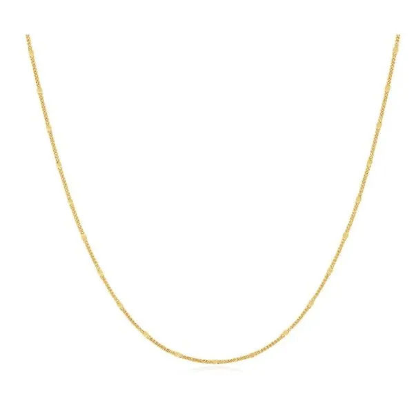 Sterling Silver and Yellow Gold Plated Spheres Chain Necklace Erickson Jewelers Iron Mountain, MI