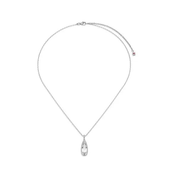 Sterling Silver Bezel Set Cubic Zirconia Pendant Necklace Erickson Jewelers Iron Mountain, MI