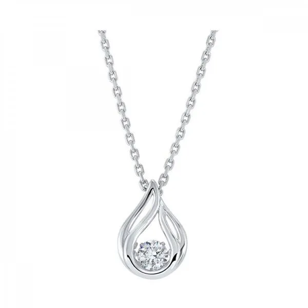 Sterling Silver Shimmering Cubic Zirconia Necklace Erickson Jewelers Iron Mountain, MI
