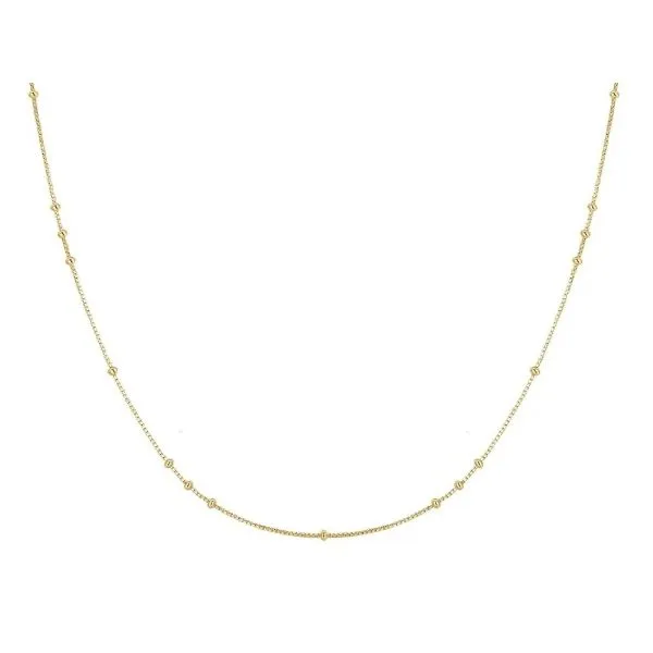 Sterling Silver Mini Bead Station Necklace Erickson Jewelers Iron Mountain, MI