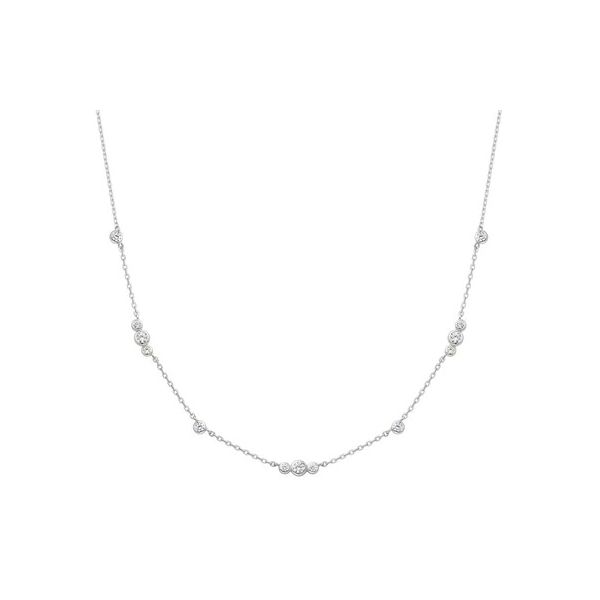 Sterling Silver Cubic Zirconia Stationary Necklace Erickson Jewelers Iron Mountain, MI
