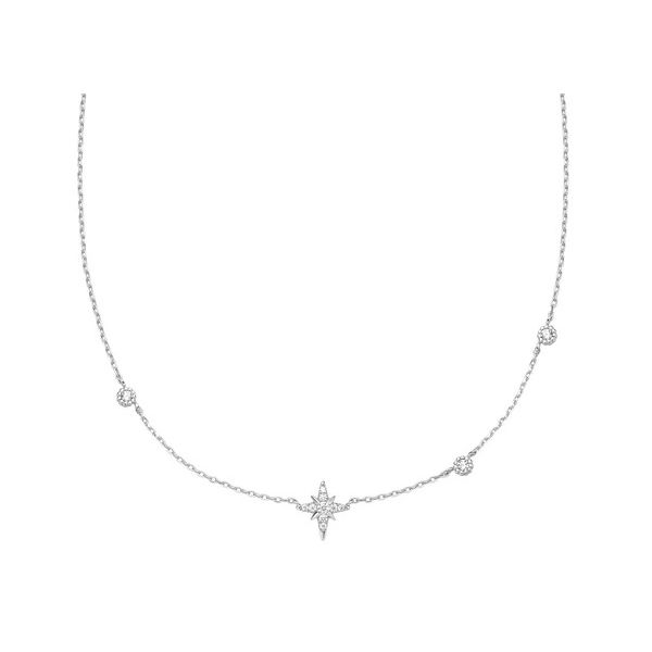 Sterling Silver Eight Pointed Star Necklace Erickson Jewelers Iron Mountain, MI