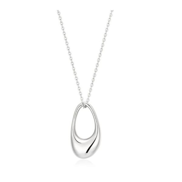 Sterling Silver Organic Pebble Drop Necklace Erickson Jewelers Iron Mountain, MI