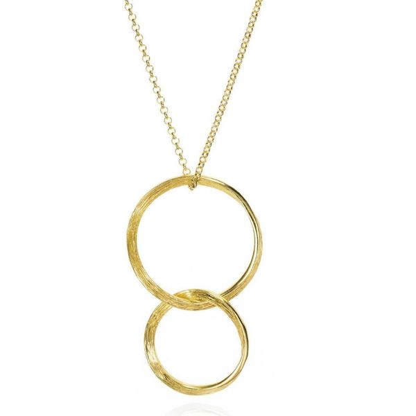 Sterling Silver Textured Circles Necklace Erickson Jewelers Iron Mountain, MI