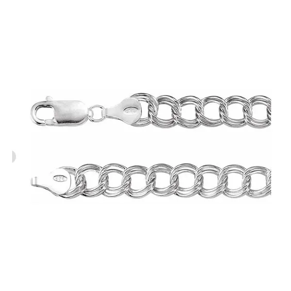 Sterling Silver Curb Link Charm Bracelet Erickson Jewelers Iron Mountain, MI