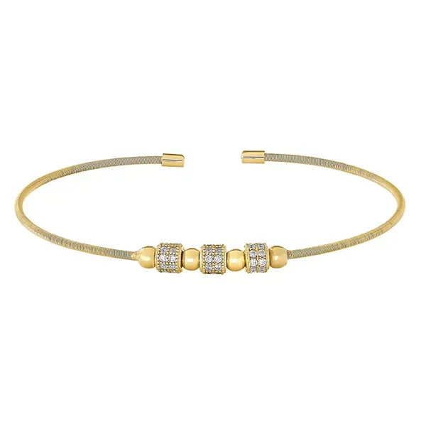 Sterling Silver with Gold Plating and CZ Bracelet Erickson Jewelers Iron Mountain, MI