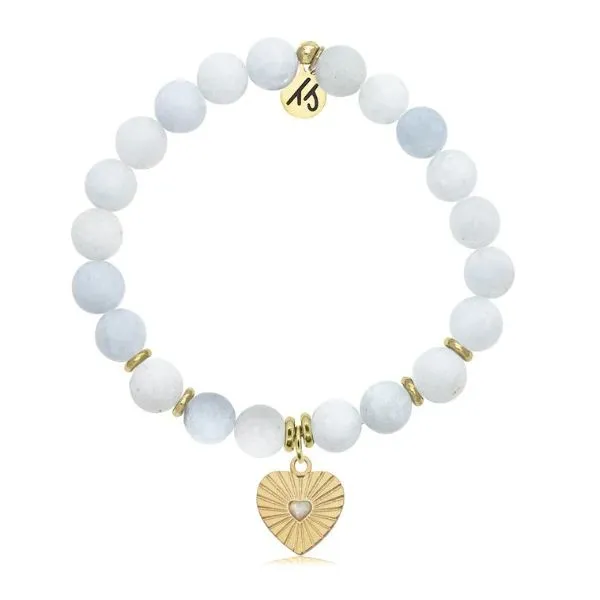 Celestine Opal Heart Gold Bracelet Erickson Jewelers Iron Mountain, MI