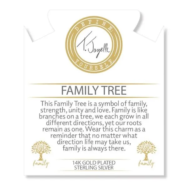 CHAMPAGNE AGATE FAMILY TREE GOLD BRACELET Image 2 Erickson Jewelers Iron Mountain, MI