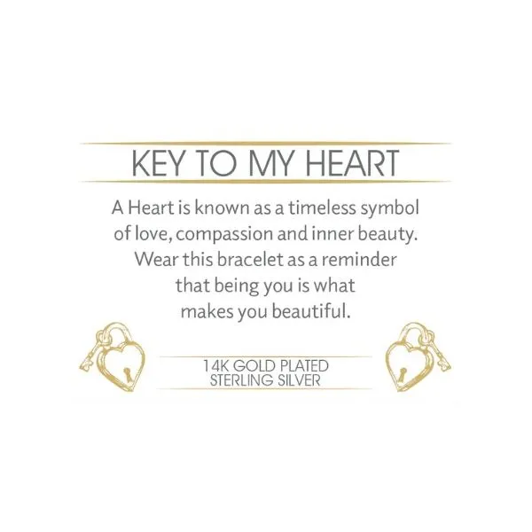 Peach Moonstone Key to My Heart Gold T. Jazelle Bracelet Image 2 Erickson Jewelers Iron Mountain, MI