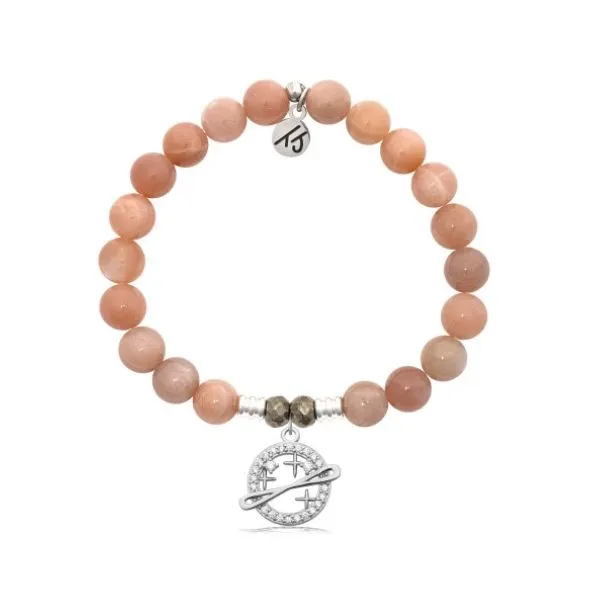 PEACH MOONSTONE INFINITY AND BEYOND BRACELET Erickson Jewelers Iron Mountain, MI