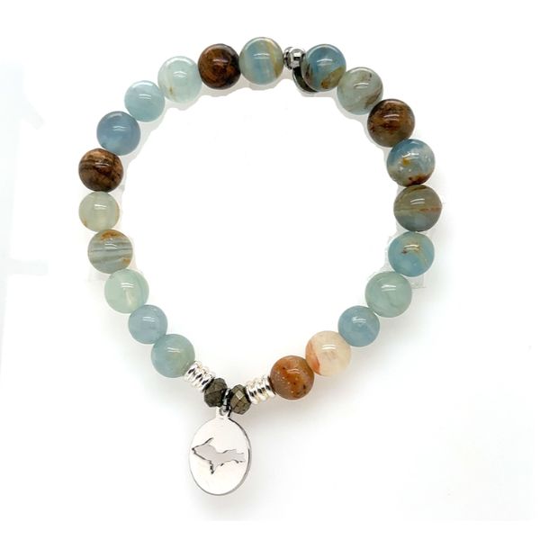 Blue Calcite Custom U.P. T. Jazelle Bracelet Erickson Jewelers Iron Mountain, MI