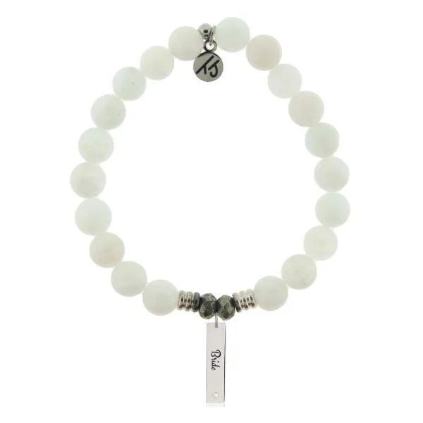 White Moonstone Round Bride Bar T. Jazelle Bracelet Erickson Jewelers Iron Mountain, MI