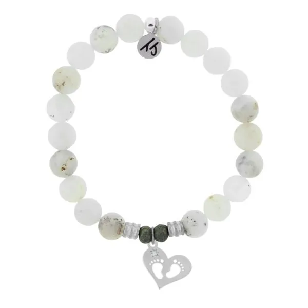 White Chalcedony-Baby Feet Bracelet Erickson Jewelers Iron Mountain, MI