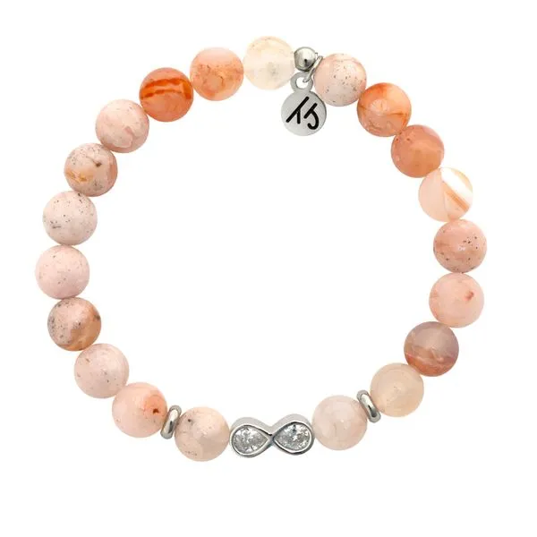 T.JAZELLE Infinity Bead Sakura Agate 8mm Bracelet Erickson Jewelers Iron Mountain, MI