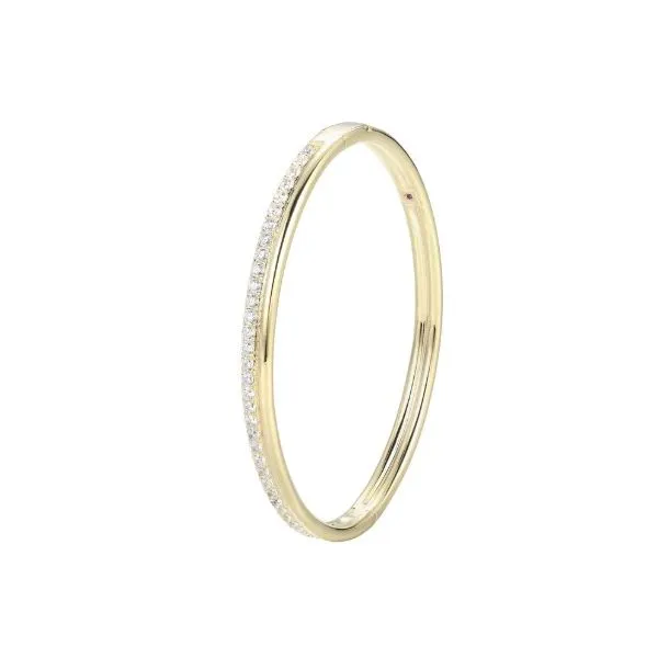 Sterling Silver Cubic Zirconia Bangle Bracelet Erickson Jewelers Iron Mountain, MI
