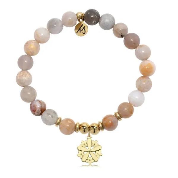 Australian Agate Thank You Gold T. Jazelle Bracelet Erickson Jewelers Iron Mountain, MI