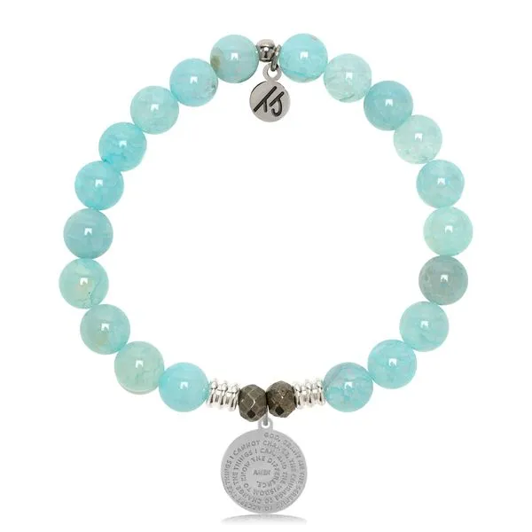 Aqua Fire Agate Serenity Prayer T. Jazelle Bracelet Erickson Jewelers Iron Mountain, MI