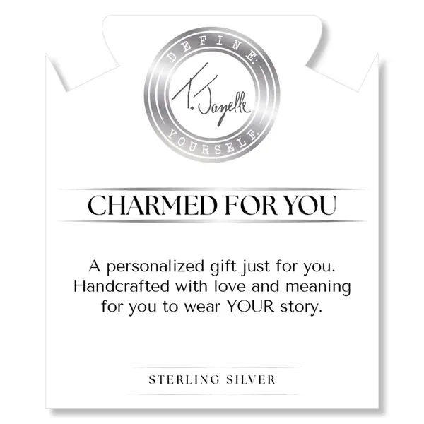 White Moonstone Personalizable Heart Charm T. Jazelle Bracelet Image 2 Erickson Jewelers Iron Mountain, MI