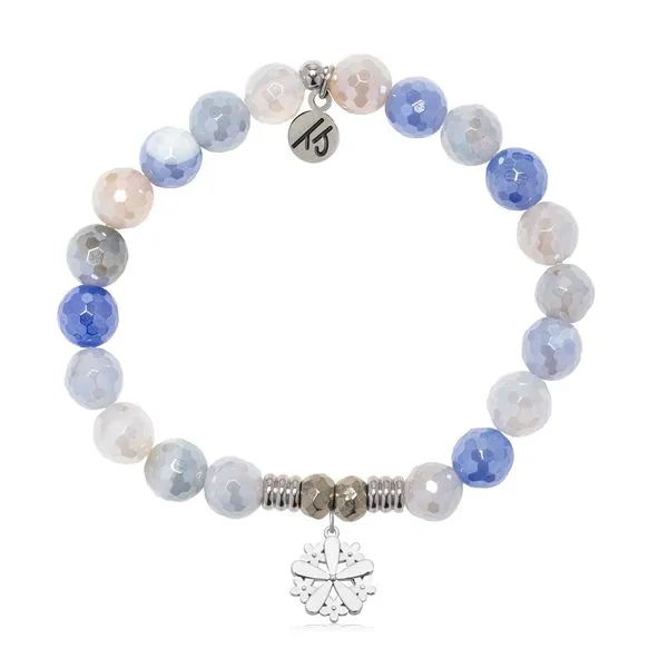 Blue Sparkle Agate Thank You T. Jazelle Bracelet Erickson Jewelers Iron Mountain, MI