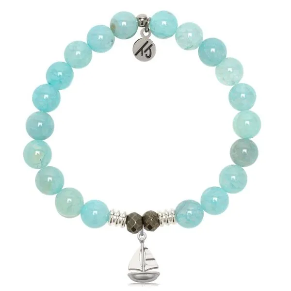 Aqua Fire Agate Sailboat T. Jazelle Bracelet Erickson Jewelers Iron Mountain, MI