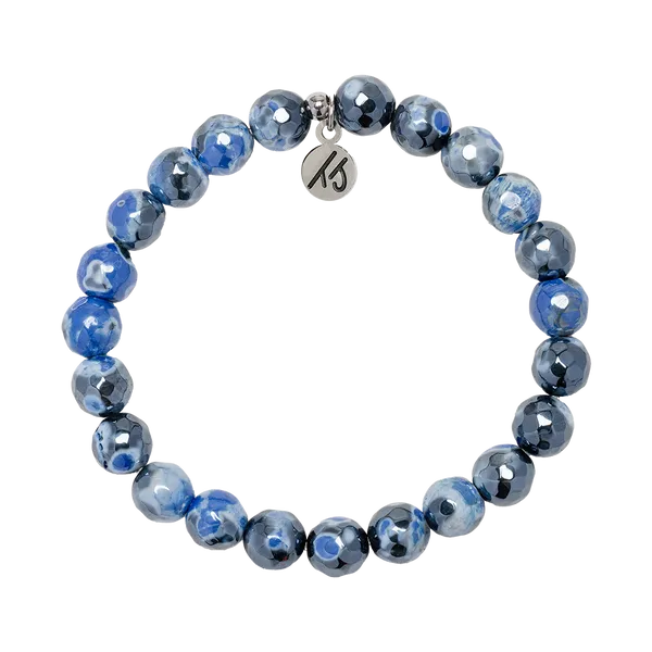 Denim Blue Agate Stability Stacker T. Jazelle Bracelet Erickson Jewelers Iron Mountain, MI